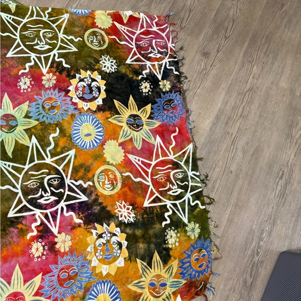 Colorful Sun and Moon Tapestry